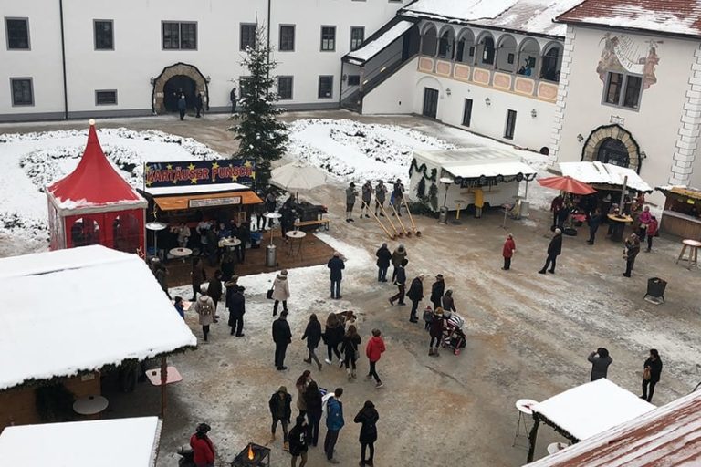 Austria Market in Snow Austria Market in Snow
